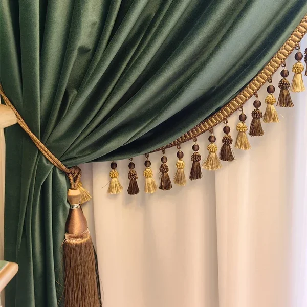 rideaux de luxe en velours américain