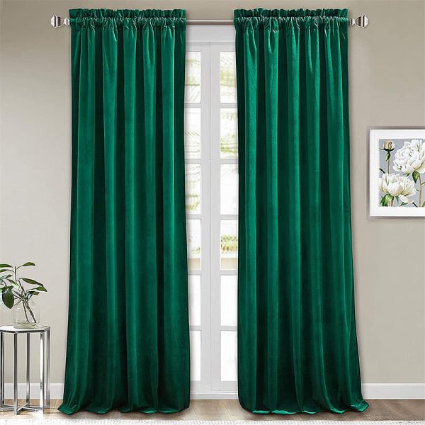 rideau isolant luxury vert canard